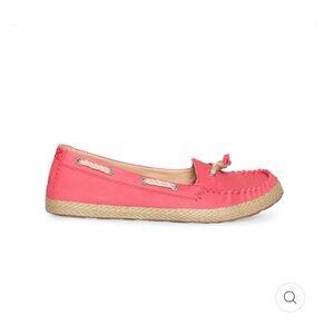 UGG Chivon Red Espadrille Loafers with Rope Detail